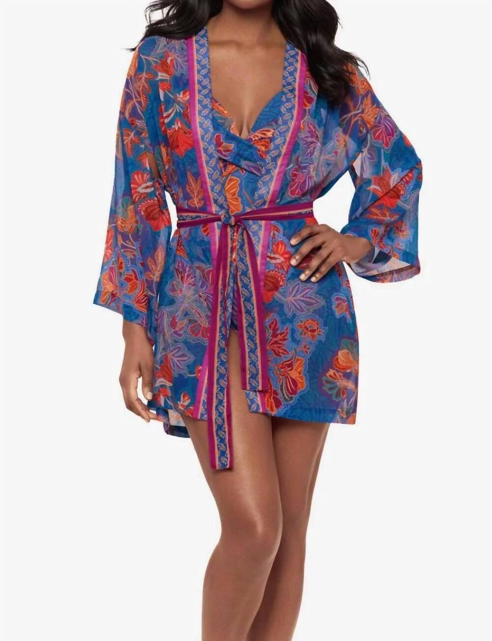 NEW MIRACLESUIT kimono cover up in decoupage